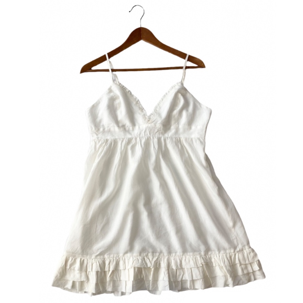 Silk Like Semi Sheer Ruffle Beach Dress